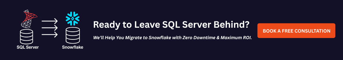 SQL Server to Snowflake CTA