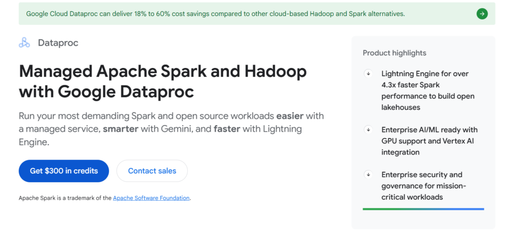 Google Cloud Dataproc